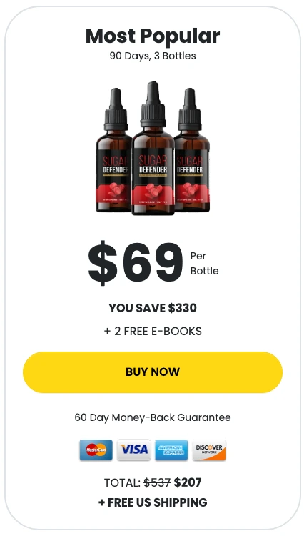 Sugar Defender 3 bottles