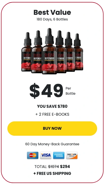 Sugar Defender 6 bottles